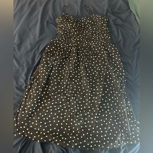 Summery Black Polka Dot Dress